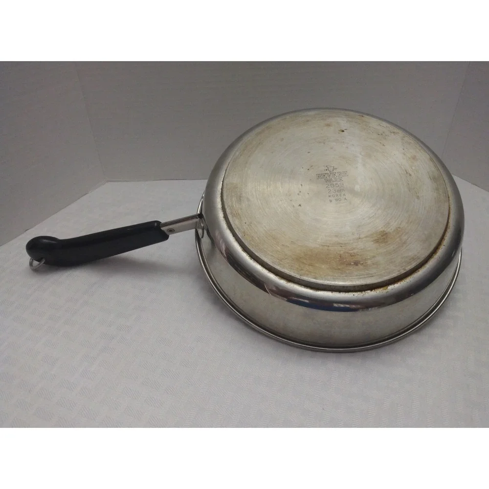 Revere Ware Skillet Frying Pan 2059 Stainless Steel 23cm Korea ‎ NO LID